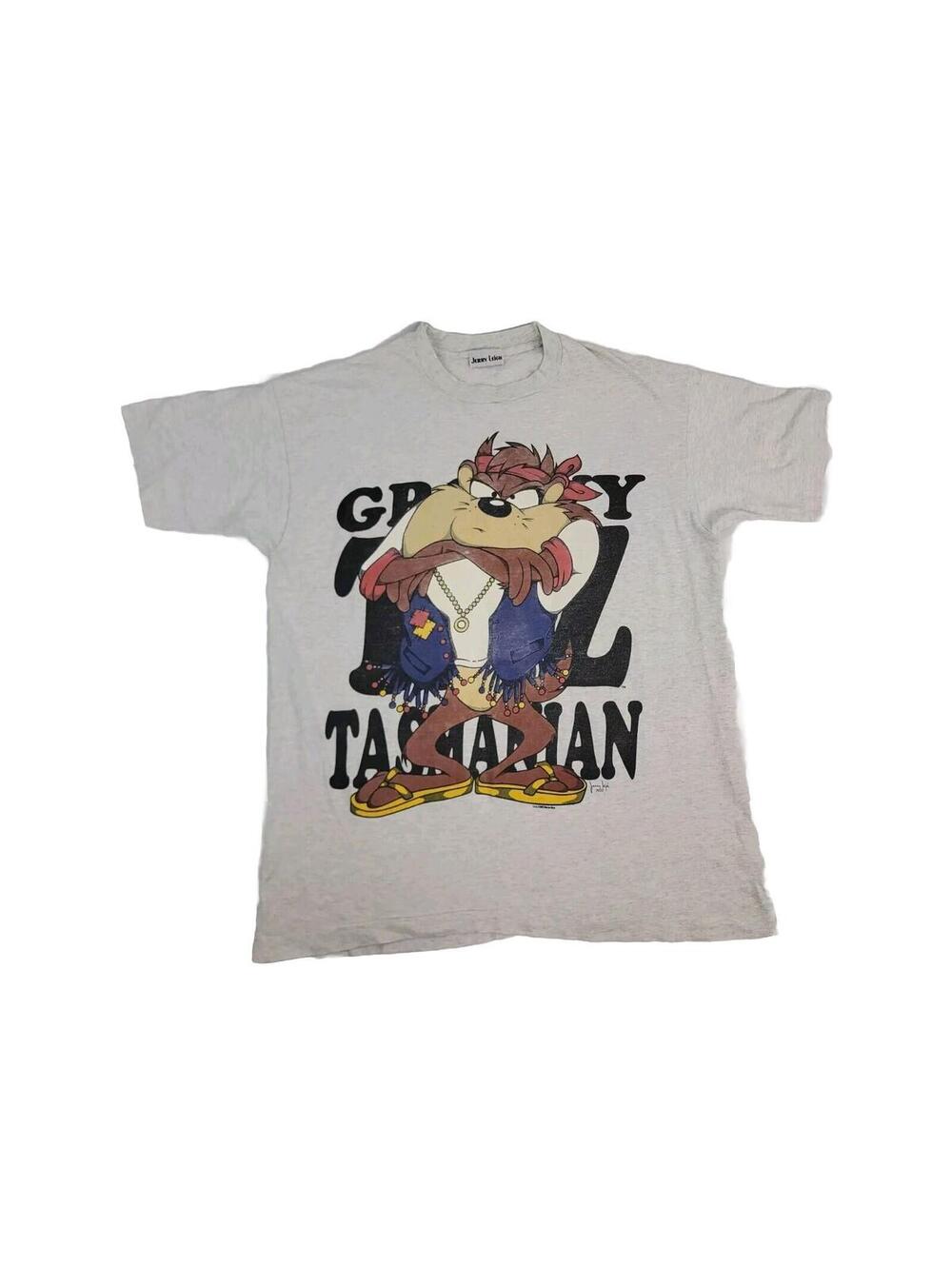 Vintage Taz Shirt XL 1993 Groovy 90s Jerry Leigh Tasmania devil AOP Double Sided